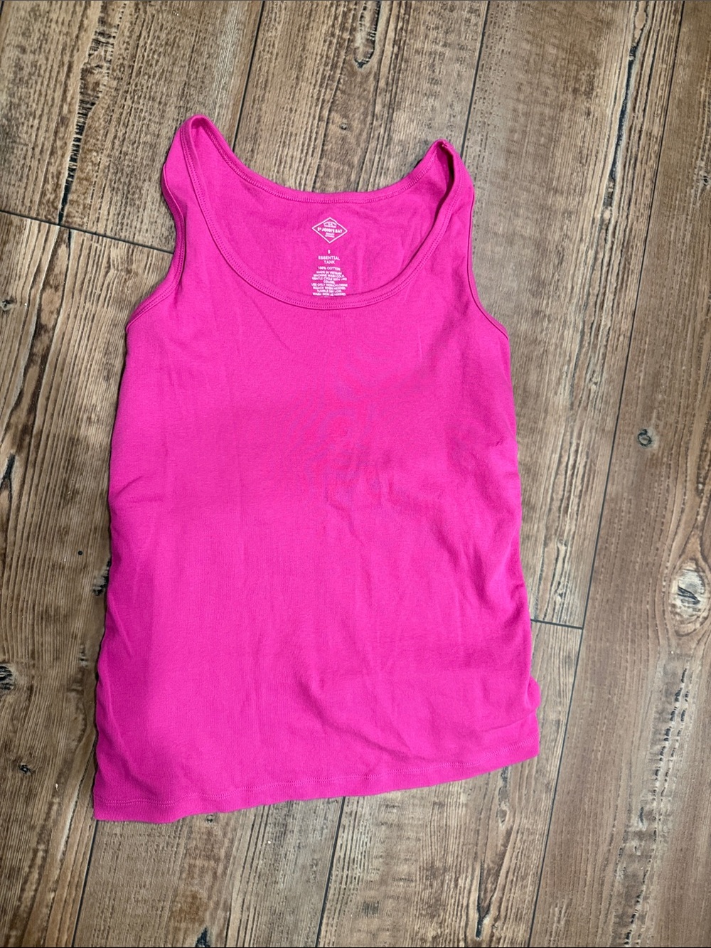 St. John's Bay Bright Pink Scoop-Neck Tank